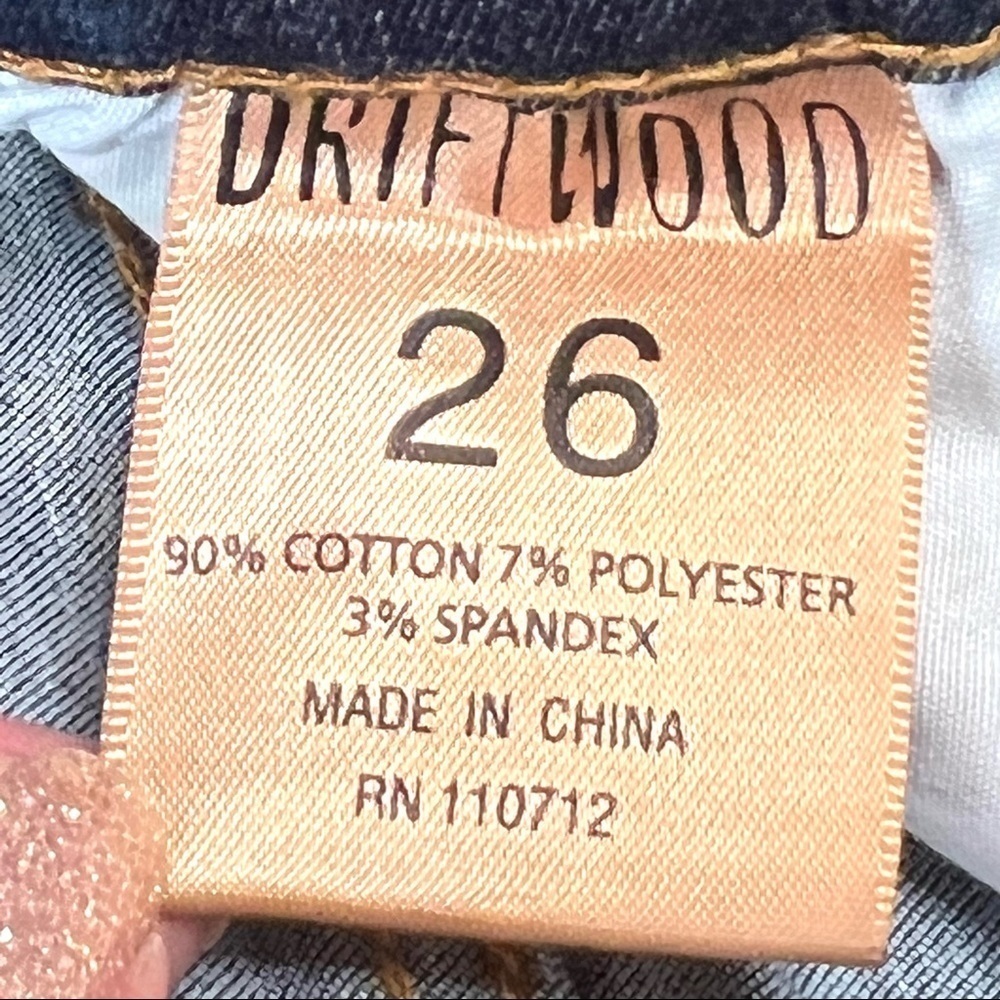 Driftwood Floral Boho Embroidery Distressed Skinny Denim Jeans Women’s 26 - Picture 10 of 11